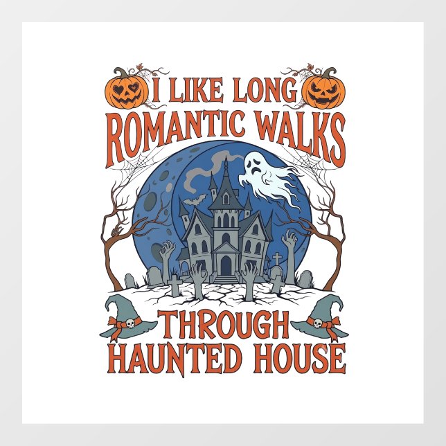 Romantic Walks Through Haunted House Ghost Pumpkin (Sheet)