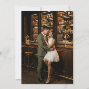 Romantic Warm Brown Photo Invitation