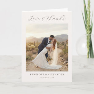 Romantic Warm Desert Photo Thank You Card