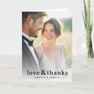 Romantic Warm Elegant Photo Thank You Card