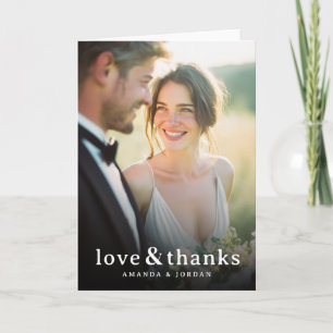 Romantic Warm Elegant Photo Thank You Card
