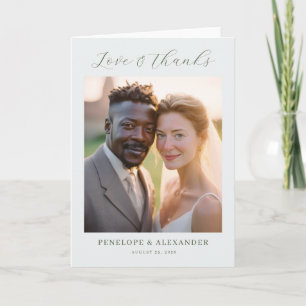 Romantic Warm Photo Thank You Card