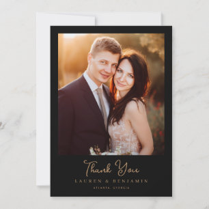 Romantic Warm Photo Thank You Card
