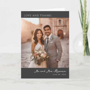 Romantic Warm Photo Thank You Card
