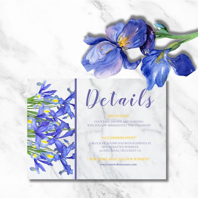 Romantic Watercolor Blue Floral Marble Enclosure (Creator Uploaded)