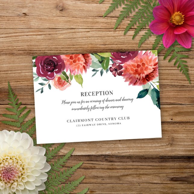 Romantic Watercolor Bouquet | Wedding Enclosure Invitation (Creator Uploaded)