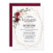 Romantic Watercolor Burgundy Floral Geometric