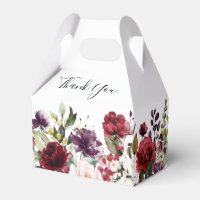 Romantic Watercolor Burgundy Red Blush Rose Floral