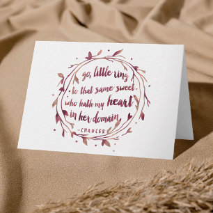 Romantic Watercolor Engagement Card