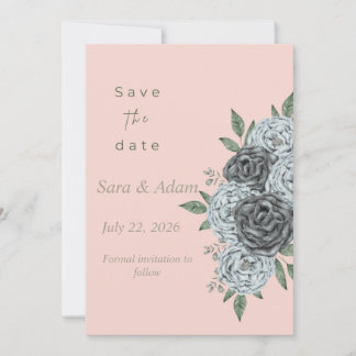 Romantic Watercolor Floral Save the Date