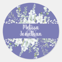 Romantic watercolor floral white flowers wedding