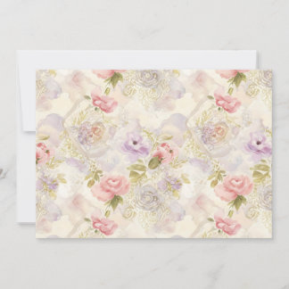 Romantic Watercolor Floral Wrapping Paper - Elegan Invitation