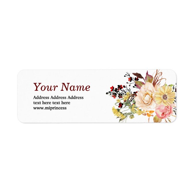Romantic , Watercolor ,Flower, rustic floral (Front)