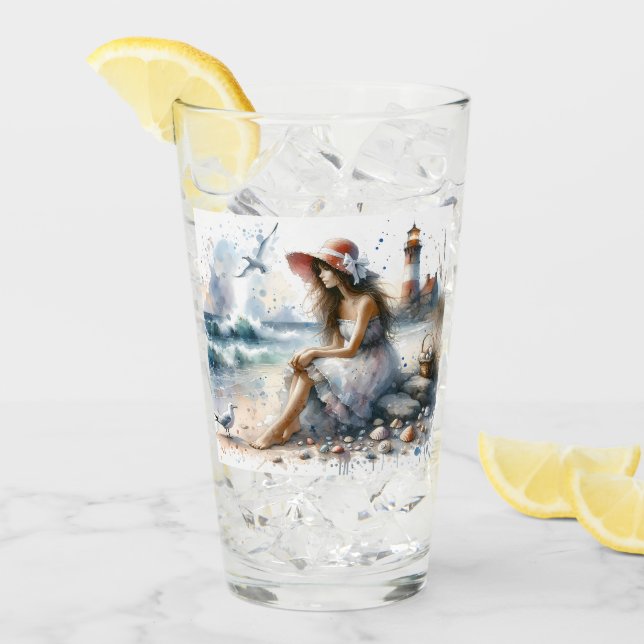 Romantic Watercolor Girl by Lighthouse Glass (Front Ice)