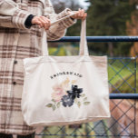 Romantic Watercolor Navy Florals Bridesmaid Tote Bag<br><div class="desc">Romantic Watercolor Navy Florals Wedding Folded Thank You Card

#hand painted floral
#romantic botanical
#floral wedding invitations
#spring wedding
#elegant
#formal wedding
#wedding
#elegant wedding
#romantic wedding</div>