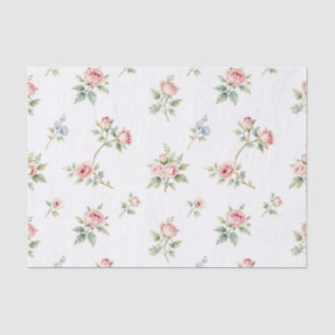 Romantic Watercolor Pink Roses Pattern Tissue Paper