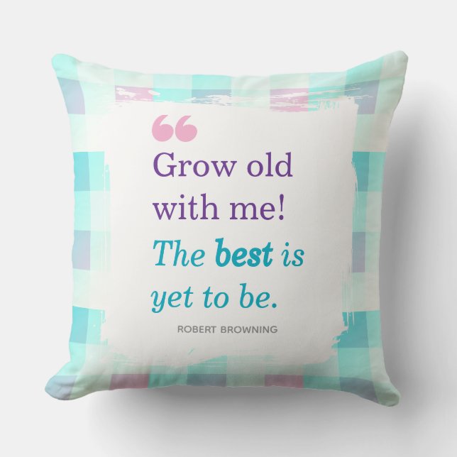 Romantic Watercolor Quote Design Cushion (Front)