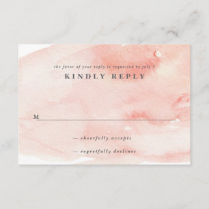 Romantic Watercolor Wedding Invitation Reply Card