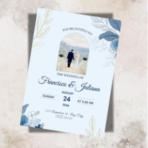 Romantic Waterfront Wedding Invitation