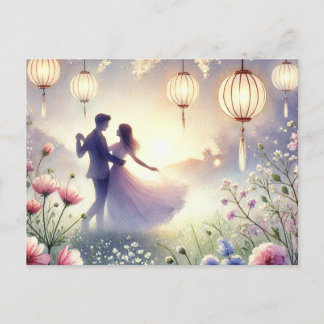 Romantic Wedding 8 Holiday Postcard