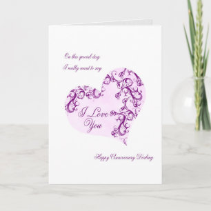 Romantic Wedding Anniversary Card