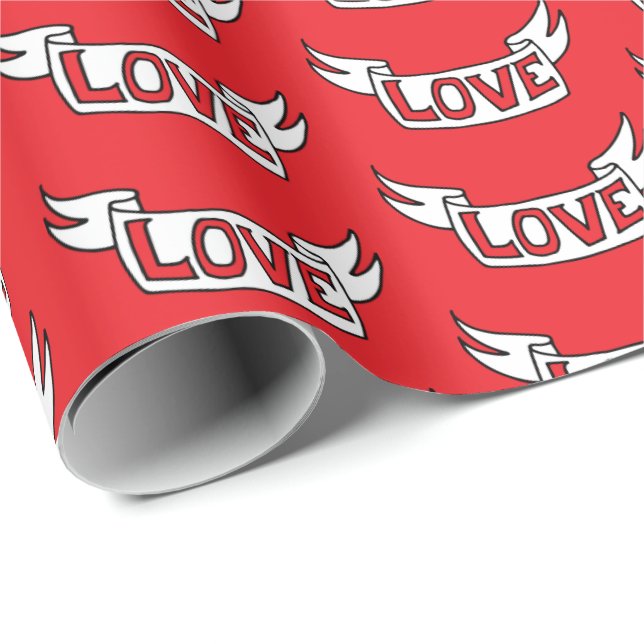 Romantic Wedding Anniversary Wrapping Paper (Roll Corner)