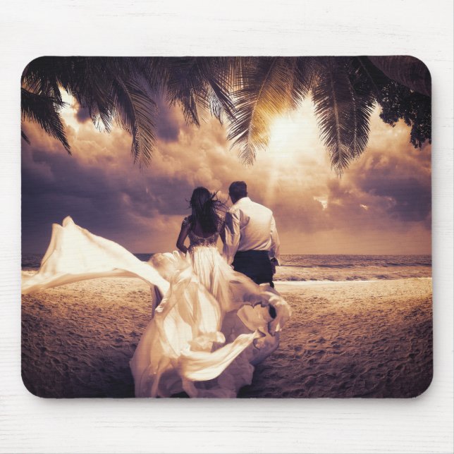 Romantic Wedding Couple Mouse Pad (Front)