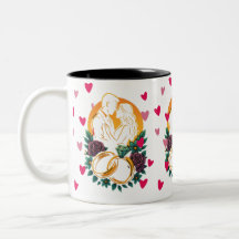 Romantic Wedding Couple Two-Tone Mug