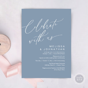 Romantic Wedding Dinner Party, Celebrate with us Invitation