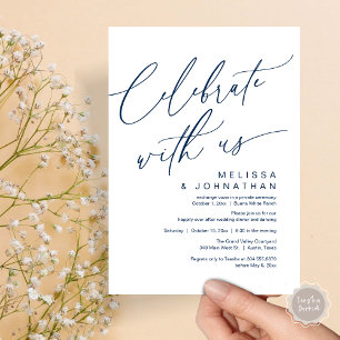 Romantic Wedding Dinner Party, Celebrate with us Invitation