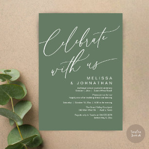 Romantic Wedding Dinner Party, Celebrate with us Invitation