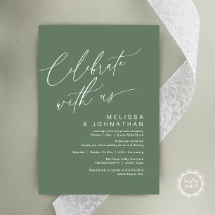 Romantic Wedding Dinner Party, Celebrate with us Invitation