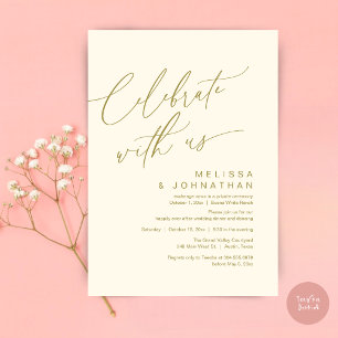 Romantic Wedding Dinner Party, Celebrate with us Invitation