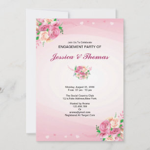 Romantic Wedding Engagement Party Invitation