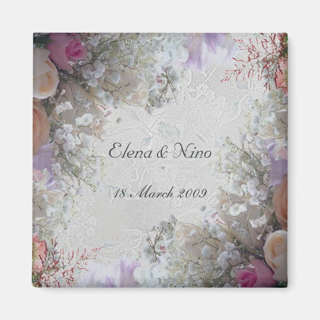 Romantic Wedding Favour  Magnet (Front)