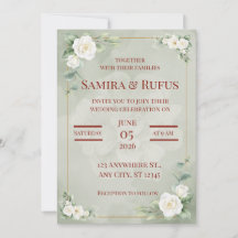 romantic wedding invitation