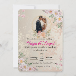 Romantic Wedding Invitation  – Elegant & Timeless 