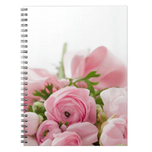 Romantic Wedding Love Soft Pink Flower Bouquet Notebook