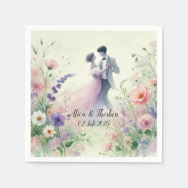 Romantic Wedding pastell Nr.1 Napkin (Front)