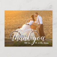 Romantic Wedding Photo Thank You