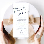 Romantic Wedding Place Setting Thank You Card<br><div class="desc">Share the love and show your appreciation to your guests, when they sit down at their seat and read this personalised romantic charming thank you place card in navy blue themed. It's a wonderful way to kick off your special day celebration! This card is sure to set the tone for...</div>