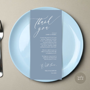 Romantic Wedding Place Setting Thank You Card