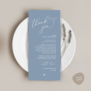 Romantic Wedding Place Setting Thank You Card