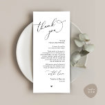 Romantic Wedding Place Setting Thank You Card<br><div class="desc">Introducing the perfect finishing touch to your wedding reception - our elegant Wedding Thank You Place Setting Cards, with card title "Thank you" ! Designed to express your heartfelt appreciation for each guest's presence on your special day, these cards are the ideal way to add a personal touch to your...</div>