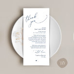 Romantic Wedding Place Setting Thank You Card<br><div class="desc">Introducing the perfect finishing touch to your wedding reception - our elegant romantic Navy Blue Wedding Thank You Place Setting Cards, with card title "Thank you" ! Designed to express your heartfelt appreciation for each guest's presence on your special day, these cards are the ideal way to add a personal...</div>