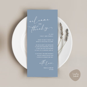 Romantic Wedding Place Setting Thank You Card