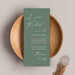 Romantic Wedding Place Setting Thank You Card
