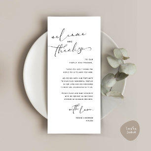Romantic Wedding Place Setting Thank You Card