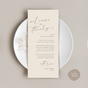 Romantic Wedding Place Setting Thank You Card