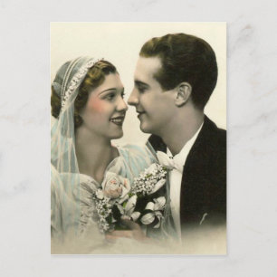 Romantic Wedding Postcard